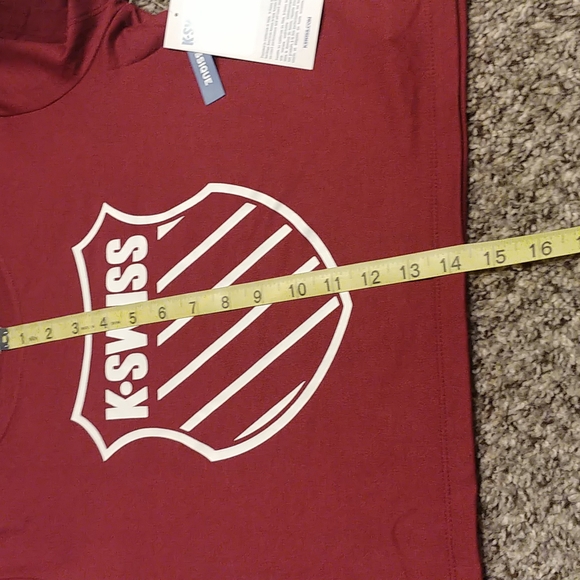 Maroon and white short sleeve crop top - Picture 13 of 13